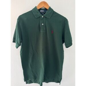 Polo Ralph Lauren Hunt Green Short Sleeve Polo Red Pony Size Sm Preppy Casual